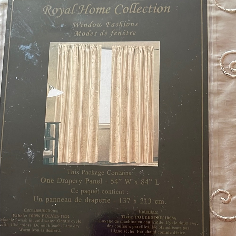 NWT - Taupe Drapery Panel - 54” L x 84” L
